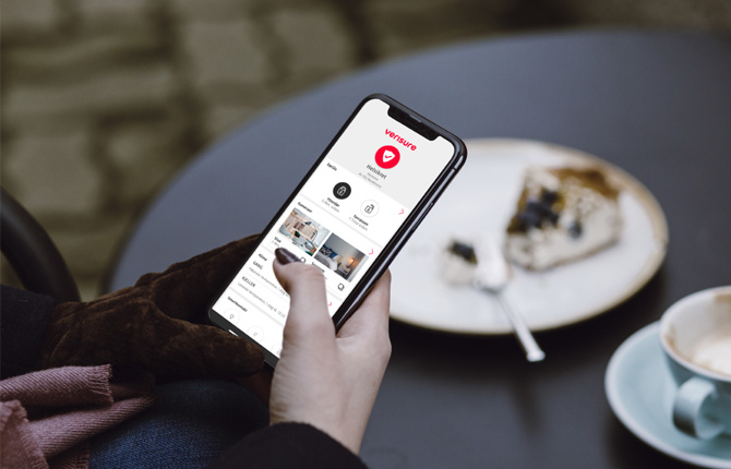 Securitas Direct Verisure app på cafe Securitas Direct Verisure app på cafe